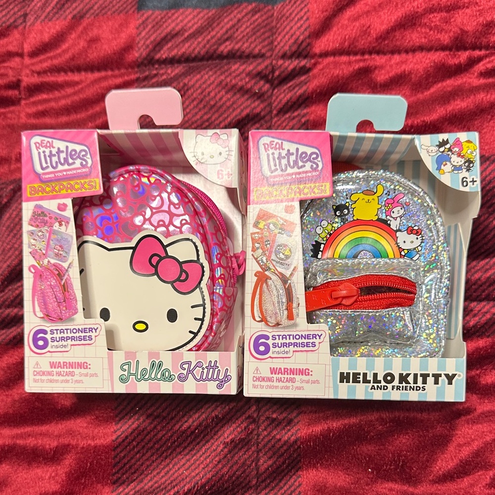 Hello Kitty Pink and Silver Backpack Duo